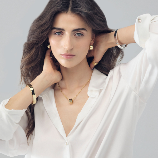 Golden bangle bracelet