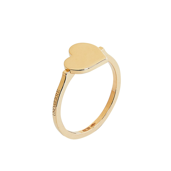 Anello in oro con cuore grande centrale