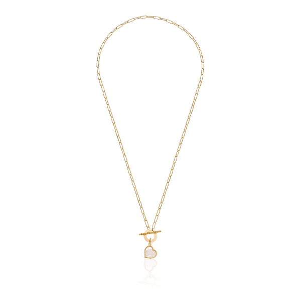 Collana in oro con pendente in madreperla