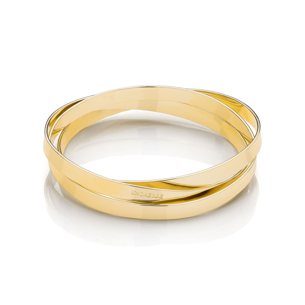 Three row golden bracelet Lux