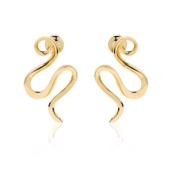 Snake-like earrings