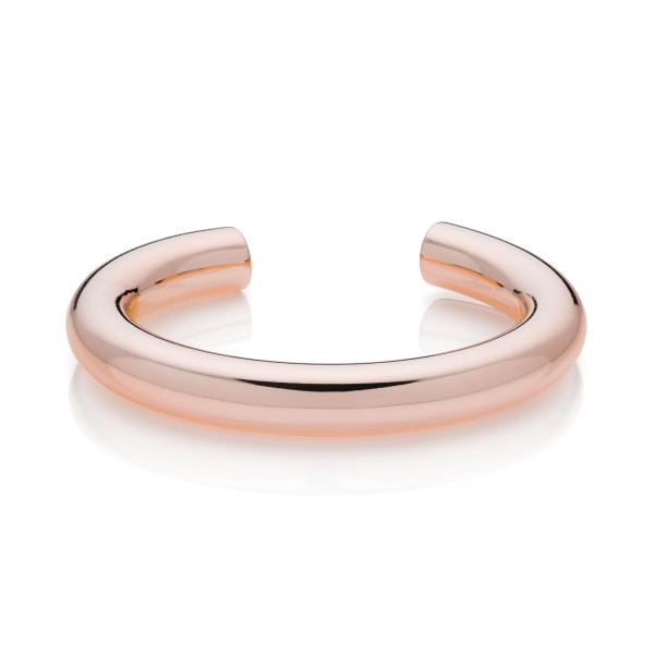 Bracciale rigido dorato rosa