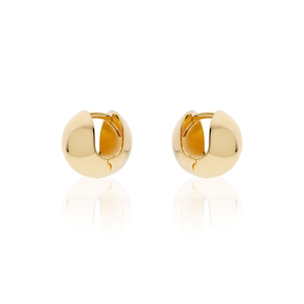 Cerchietti bombati in argento dorato Boule