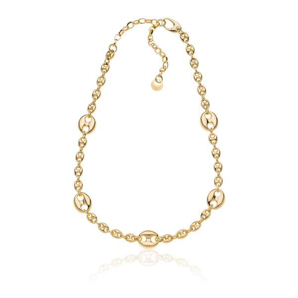 Collana maglia marina in argento dorato