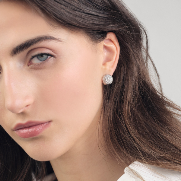 Gea earrings with cubic zirconia pavé
