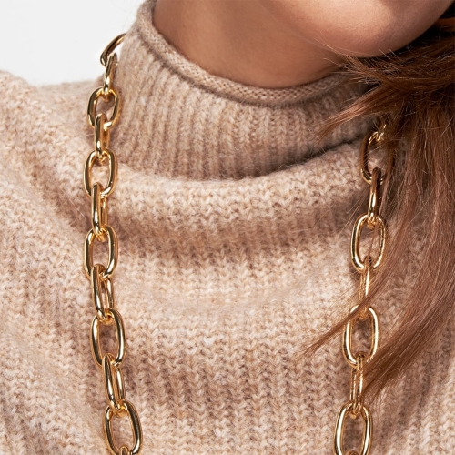 Collana fatta a mano con catena di grano in rame puro: regalo di