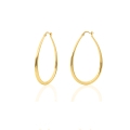 Golden drop hoop earrings