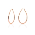 Pink drop hoop earrings