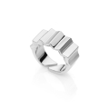 Silver-plated ring Piramidi