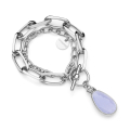 Bracciale catena con cristallo 