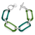 Bracelet with green enamel