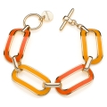 Ring with orange enamel
