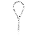 Collana con maglie ovali argentata