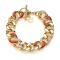 Bracciale groumette smalto beige e bordeaux