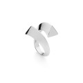 Silver-plated spiral ring 