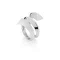 Silver-plated spiral ring