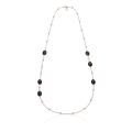 Collana lunga perle e pietre nere 