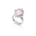 Anello con pietra rosa 