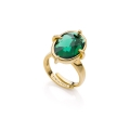 Anello con pietra verde