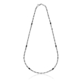 Silver Byzantine necklace with black enamel