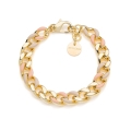 Bracciale groumette smalto beige e arancio