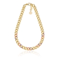 Collana groumette smalto rosa e lilla