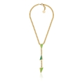 Collana a Y con smalto verde