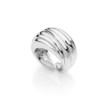 Anello a fascia argentato