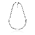 Collana in catena grumetta argentata