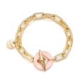 Bracciale catena dorata e madreperla rosa Joya
