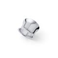 Anello maxi fascia argentata