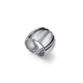 Anello a fascia argentato
