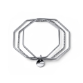 Bracciale argentato 3 bangle