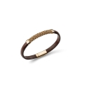 Bracciale cuoio Chicco dorato