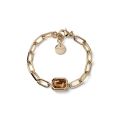 Bracciale Joya catena e cristallo giallo