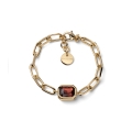 Bracciale Joya catena e cristallo marrone