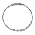 Collana Rigida Premium in Argento e Pavé