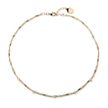Collana Luce con Zirconi in Argento Dorato