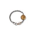 Bracciale Argentato con Medaglia Greca