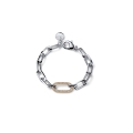 Bracciale Bicolore Paper Clip e Zirconi