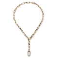 Collana Catena Dorata e Maglia Pavé