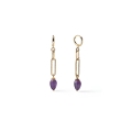 Golden Joya Earrings with Amethist