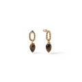 Joya Twisted Earrings with Tiger's Eye