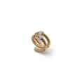 Anello Premium in Argento Dorato e Pavé