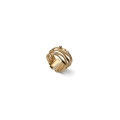 Anello Luce con Zirconi in Argento Dorato