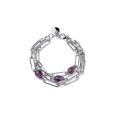 Silver-plated Joya Bracelet with Amethyst