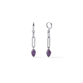 Silver-plated Joya Earrings with Amethyst