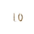Hammered Oval Hoop Earrings