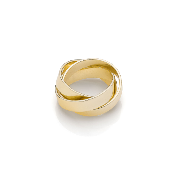 Golden double ring Lux