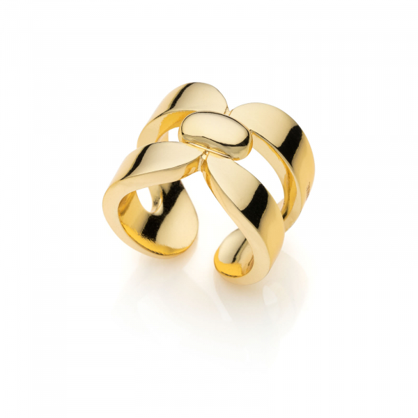 Gold-plated ring Square